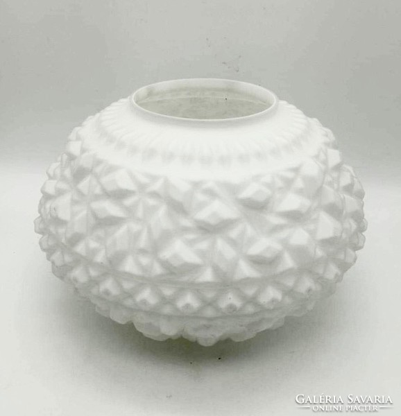 Artdeco style milk glass lampshade