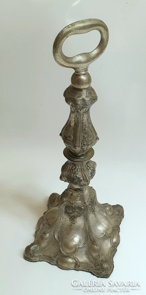 Art Nouveau center table with silver-plated base, offering