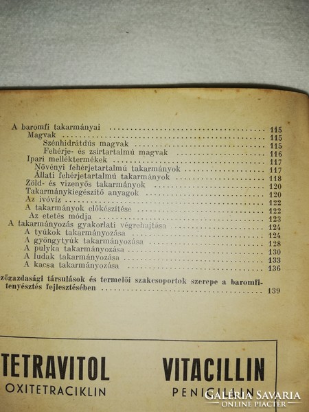 Baromfitenyésztés könyv 1959