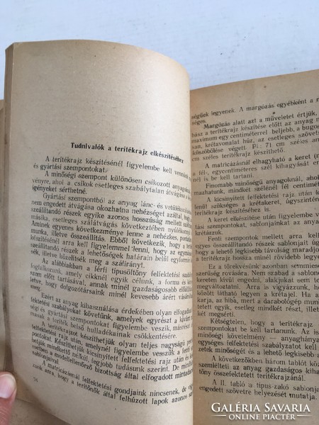 Vékony-Czuczor-Krausz-Lax: Férfiöltöny szerkesztése szériázása és varrástechnológiája 1951.