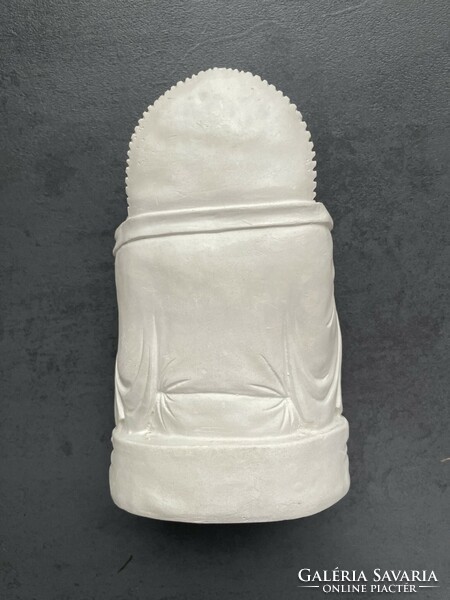 Laughing Buddha sitting plaster statue