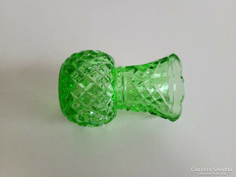 Régi üvegváza zöld vintage kis váza