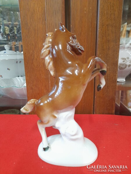 German, Germany Grafenthal branching paripa, horse porcelain figure. 21 Cm.