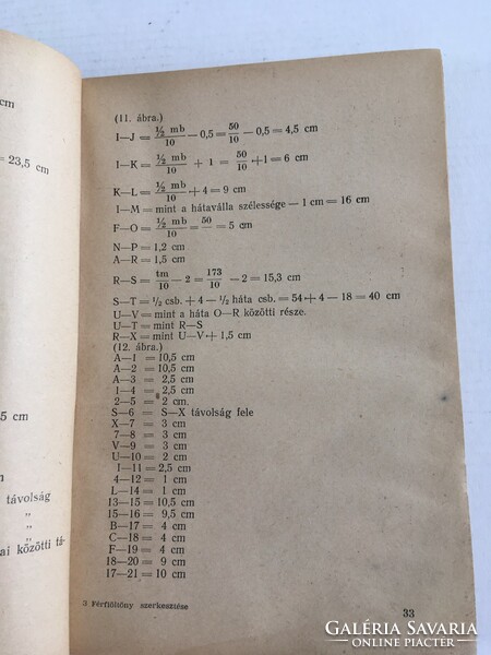 Vékony-Czuczor-Krausz-Lax: Férfiöltöny szerkesztése szériázása és varrástechnológiája 1951.