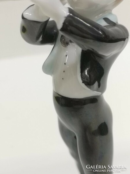 Hollóháza porcelain trumpeter boy statue figure - 50049