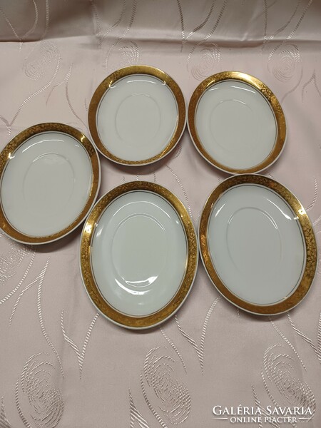 Alföldi oval small plate with gilded edges