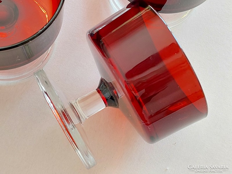 Bordó üvegpohár Luminarc francia talpas pohár készlet 6 db