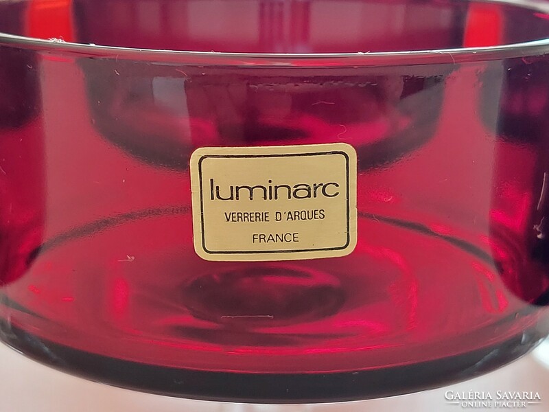 Burgundy glass glass Luminarc French stemware set of 6 pieces