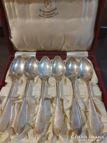 6 silver spoons, 115 gr