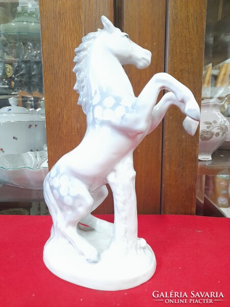 German, Germany Lippelsdorf branching paripa, horse porcelain figure. 21 Cm.