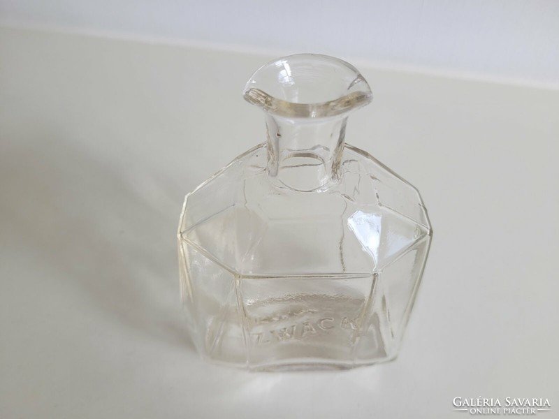 Régi Zwack üveg szögletes vintage palack