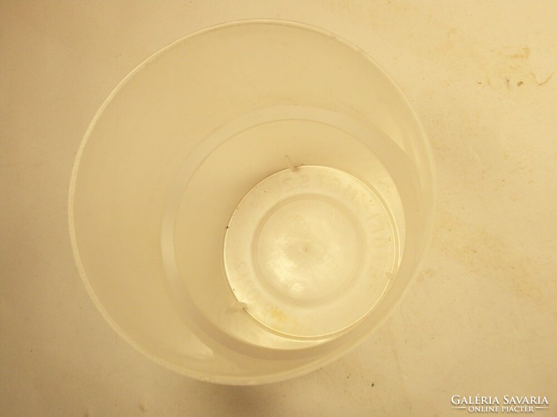 Retro régi műanyag pohár Petőfi Mgtsz. Kocsér 0,5 l - kb.1970-es évek