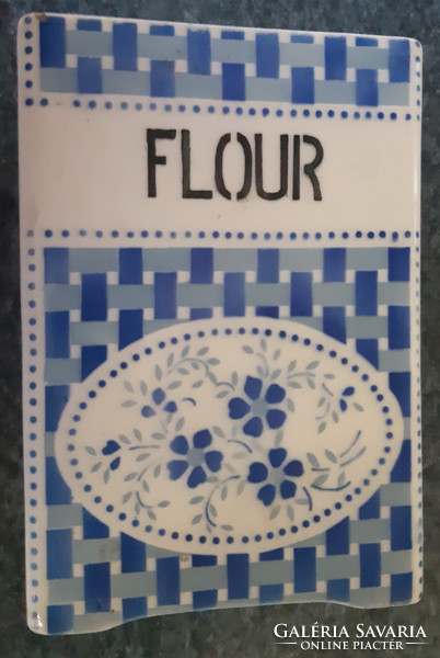 Porcelain spice holder with flour / flour / inscription