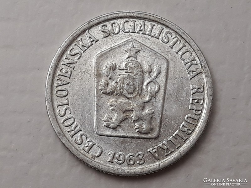 Csehszlovákia 10 Heller 1963 érme - Cseh 10 Heller 1963 külföldi pénzérme