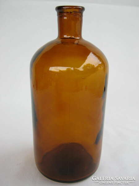 Old glass bottle decorative glass with tu mark