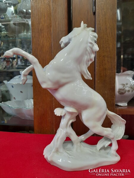 German, Germany volkstedt karl ens branching paripa, horse porcelain figure. 23 Cm