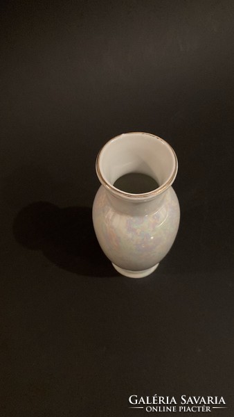 Ravenhouse white iridescent vase