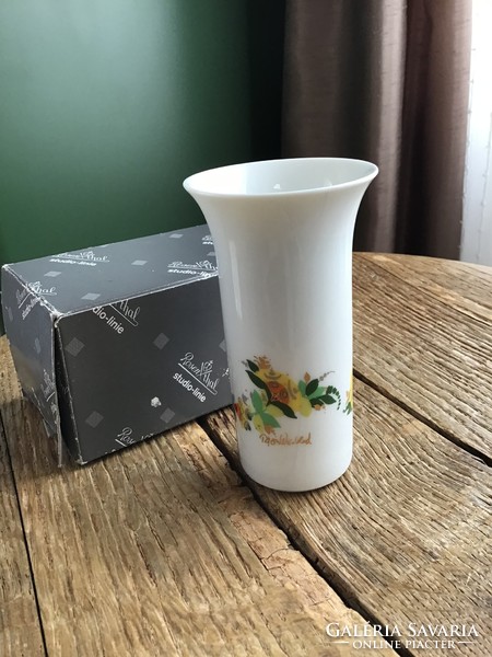 Old rosenthal björn wiinblad porcelain small vase in box