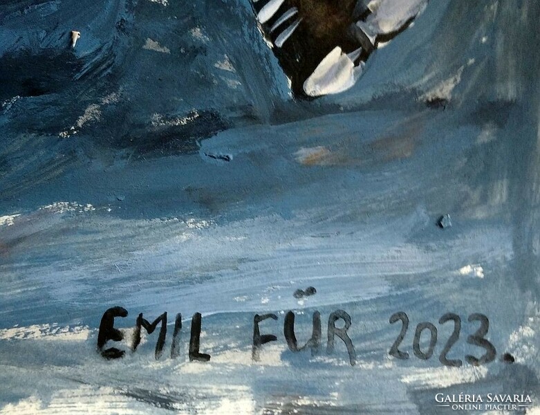Für Emil: "Az Élet mint labdajáték"  - eredeti festmény 2023-ból!