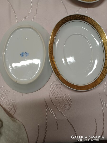 Alföldi oval small plate with gilded edges