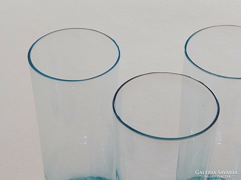 Retro glass glass blue glass 4 pcs