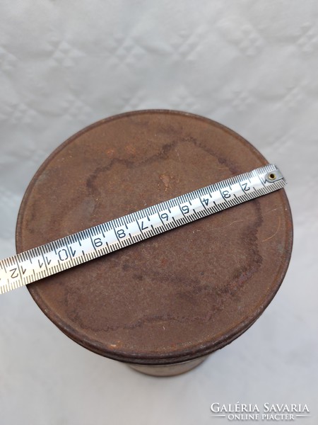 Old pharmacy metal box dr. Wander jemalt formula tin box with label loft industrial