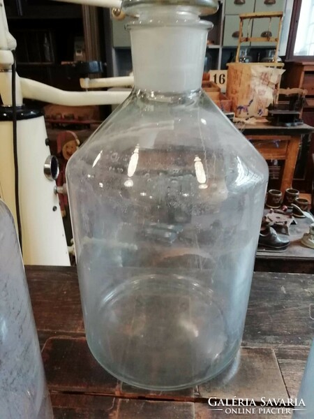 Large apothecary bottles, all 3 as decorations or for storing brandy and wine, 15 liters approx.