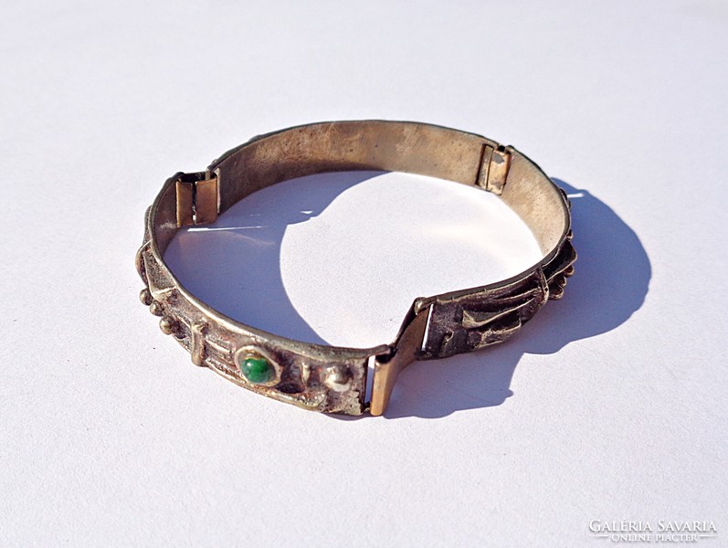 Retro malachite stone bracelet