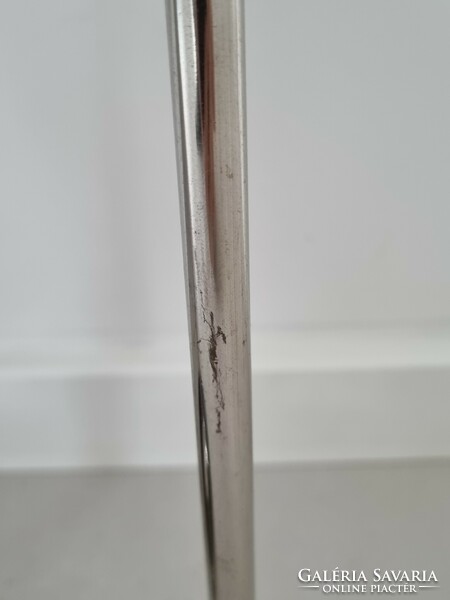 Art deco old chromed copper candle holder pair-67/52 cm