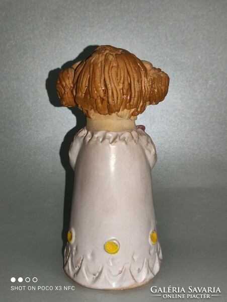 Buy it now!!! Gift idea! Antalfiné saint Katalin ceramic girl with flower bouquet 14 cm