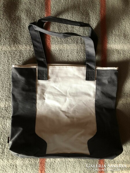 Halfar white and gray canvas bag
