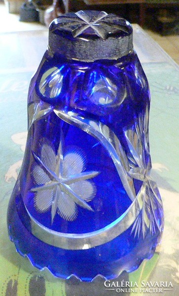 Polished cobalt blue crystal goblet for replacement!