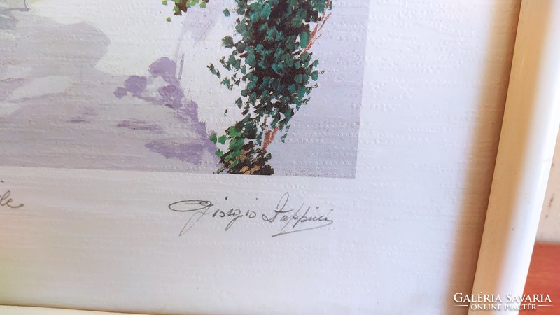 (K) Giorgio Zuppini csodálatos litográfiája (akva?) 26X32 cm.