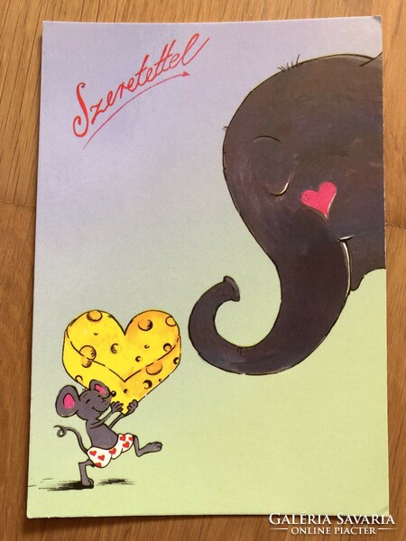 Aranyos képeslap - " Szeretettel "