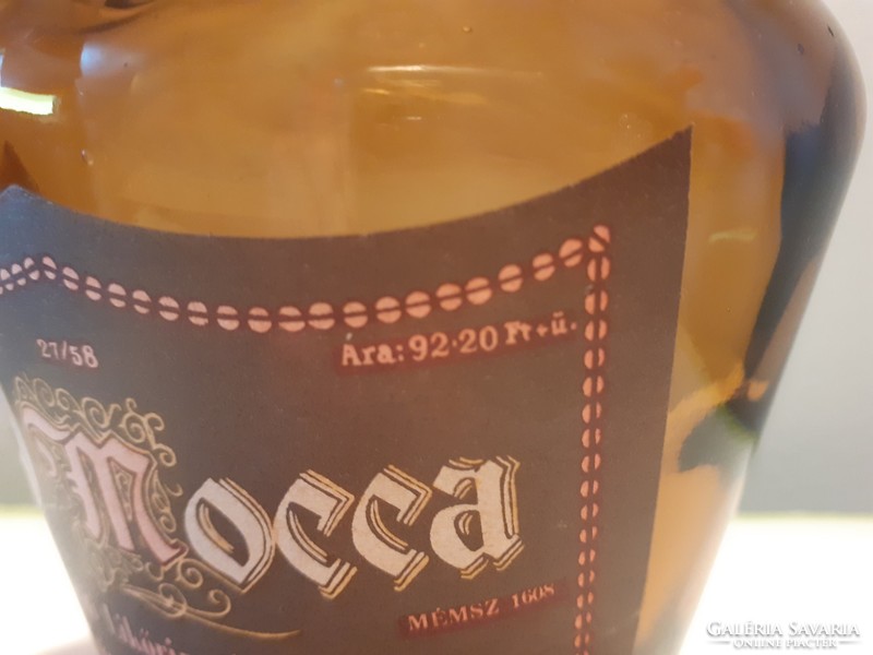 Retro labeled mocca liqueur bottle from Budapest liqueur company Unicum