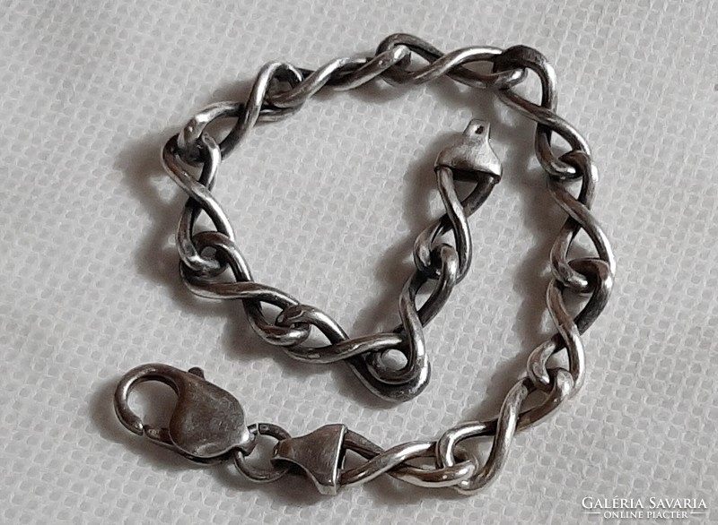 Silver bracelet with large chain link 925 silver delicacy