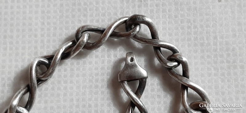 Silver bracelet with large chain link 925 silver delicacy
