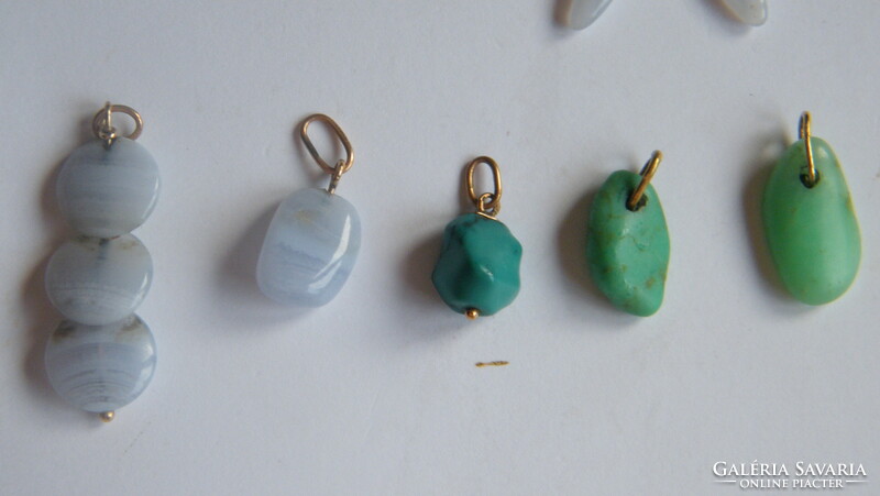 Mineral pendants with 14 carat gold hanger!