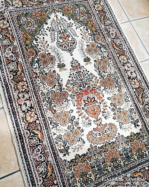 Lahori , életfás pakisztáni szőnyeg , kézi csomózású , 100 x 160 cm
