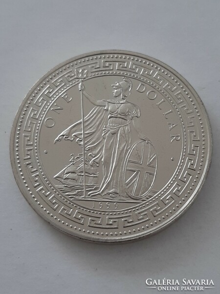 Macao 1 dollar trade coin issued in the year of the rabbit 1999 mirror mint unc 3 pieces in one