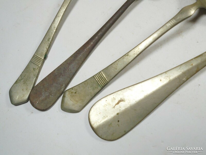Antique marked cutlery set of 4 spoons tableware alpaca alpacca clarfeld