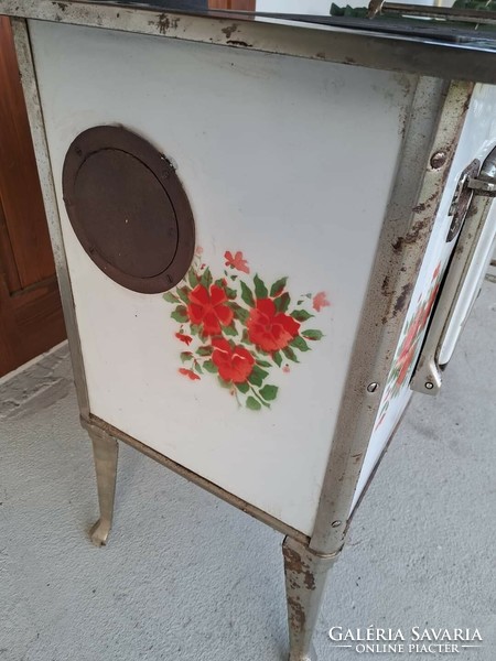Old floral pansy sparhelt stove nostalgia village rare collector's item