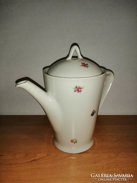 Antique porcelain small flower pattern coffee spout (3 / k)