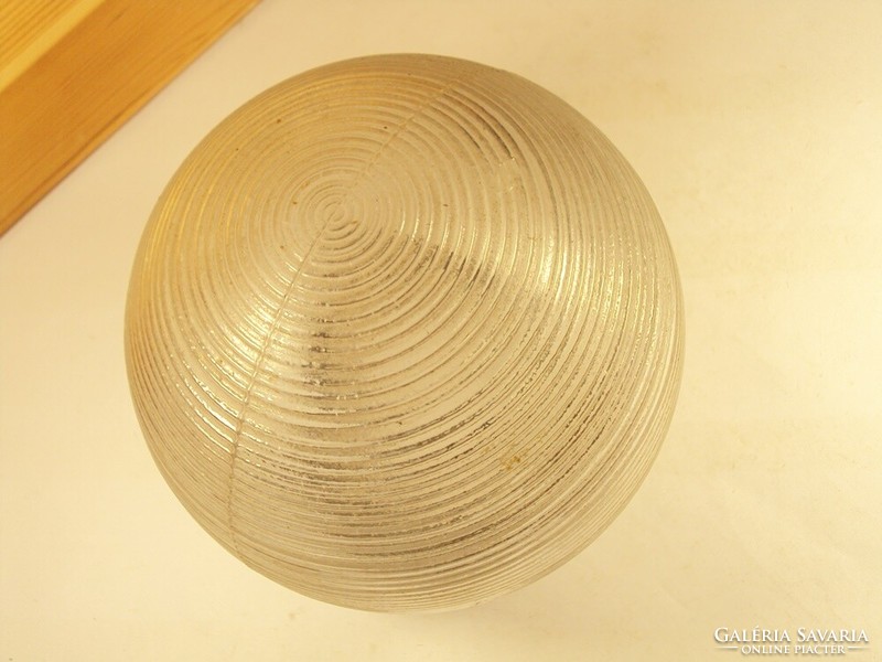 Retro old lamp lamp shade striped glass shade chandelier with screw, standard size - 1970s