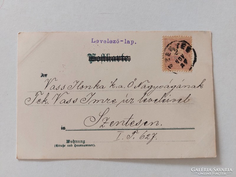 Régi képeslap 1899 levelezőlap klemátisz