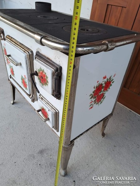 Old floral pansy sparhelt stove nostalgia village rare collector's item