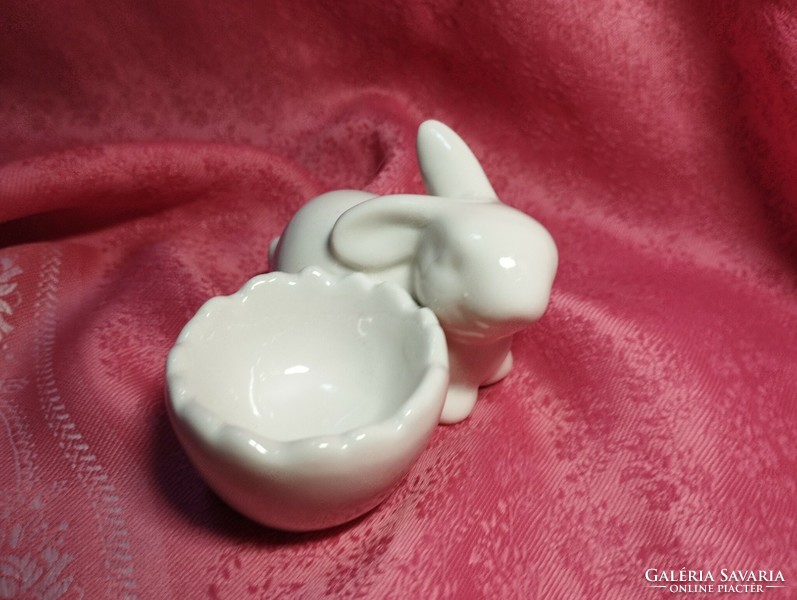 2 pcs. Porcelain bunny with egg holder