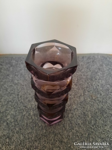 Oldrich lipsky purple glass vase 1960