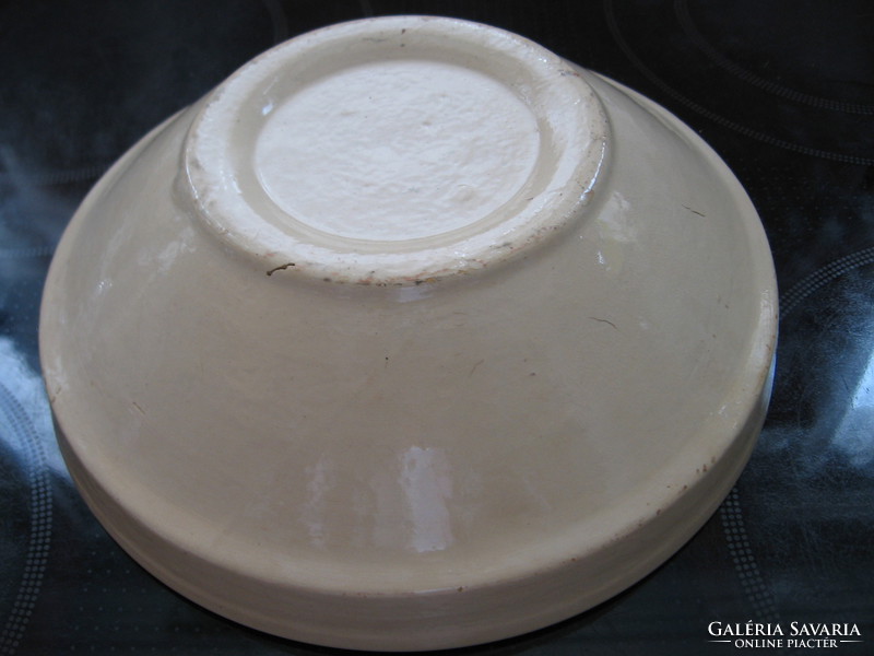 Antique glazed tile patty bowl