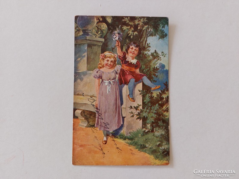 Old postcard 1905 postcard for kids